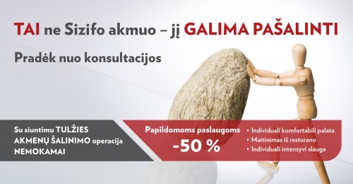 Tai ne Sizifo akmuo  - jį galima pašalinti!